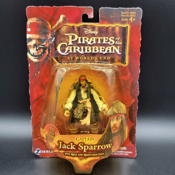 Disney Pirates of The Caribbean @ Worlds End Captain Jack Sparrow Figure 07' New - Picture 1 of 7